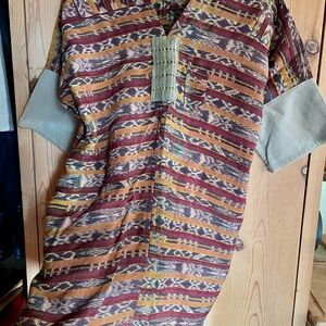 Gorgeous Handmade Guatemalan Corte textile Tunic w/pockets M/L Free People style